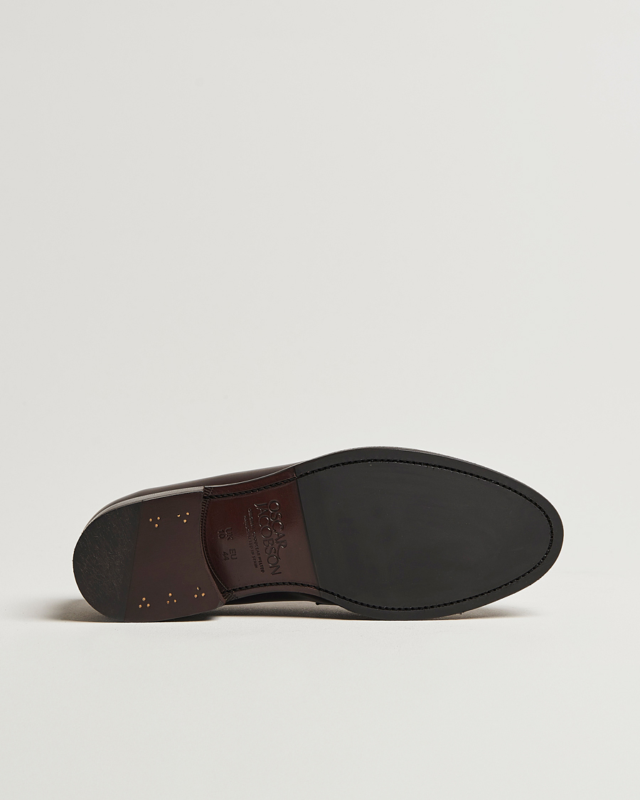 Hombres | Mocasines | Oscar Jacobson | Penny Loafers Dark Mud Brown