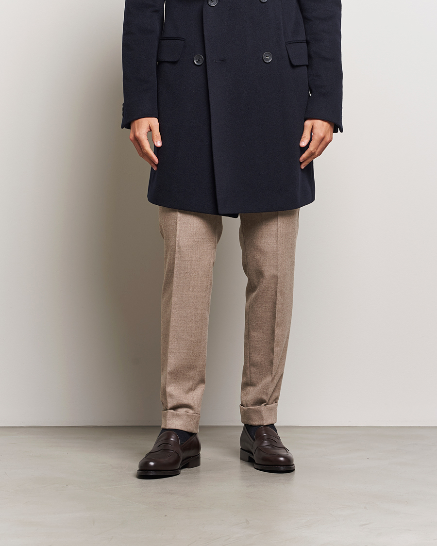 Hombres | Mocasines | Oscar Jacobson | Penny Loafers Dark Mud Brown