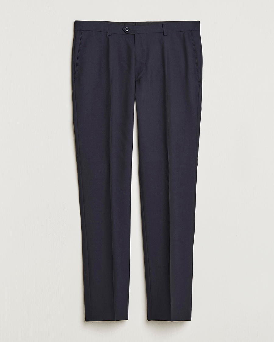 Hombres | Pantalones | Oscar Jacobson | Denz Wool Trousers Navy