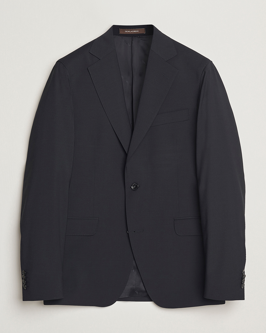 Hombres | Blazers | Oscar Jacobson | Ego Wool Blend Blazer Black
