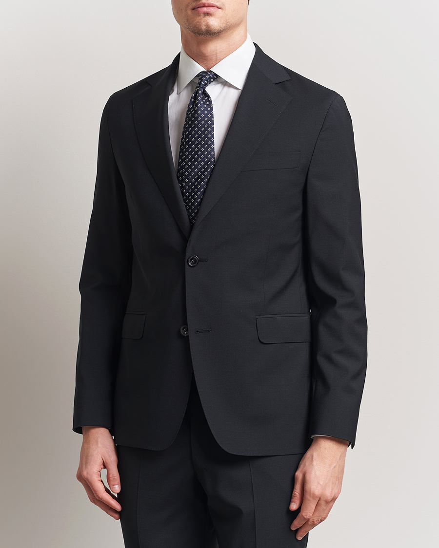 Hombres | Blazers | Oscar Jacobson | Ego Wool Blend Blazer Black