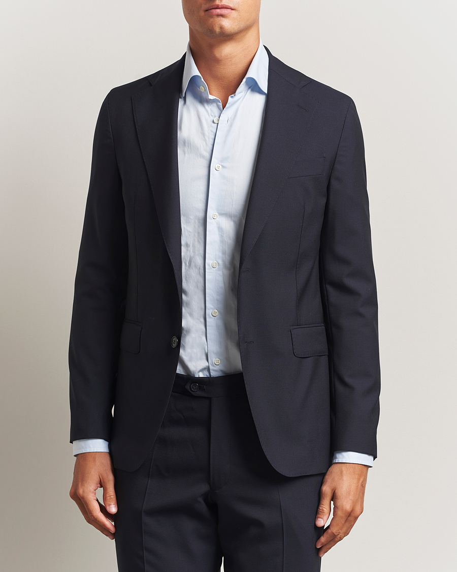Hombres | Blazers | Oscar Jacobson | Ego Wool Blazer Navy