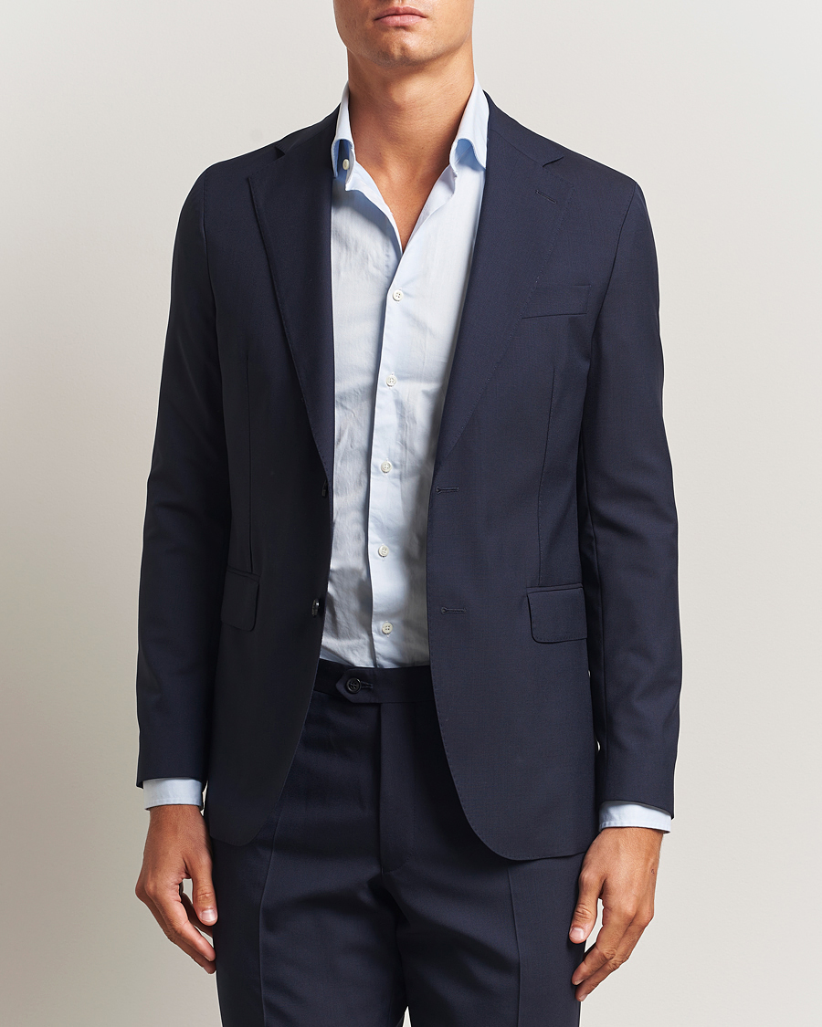 Hombres | Blazers | Oscar Jacobson | Ego Wool Blazer Blue