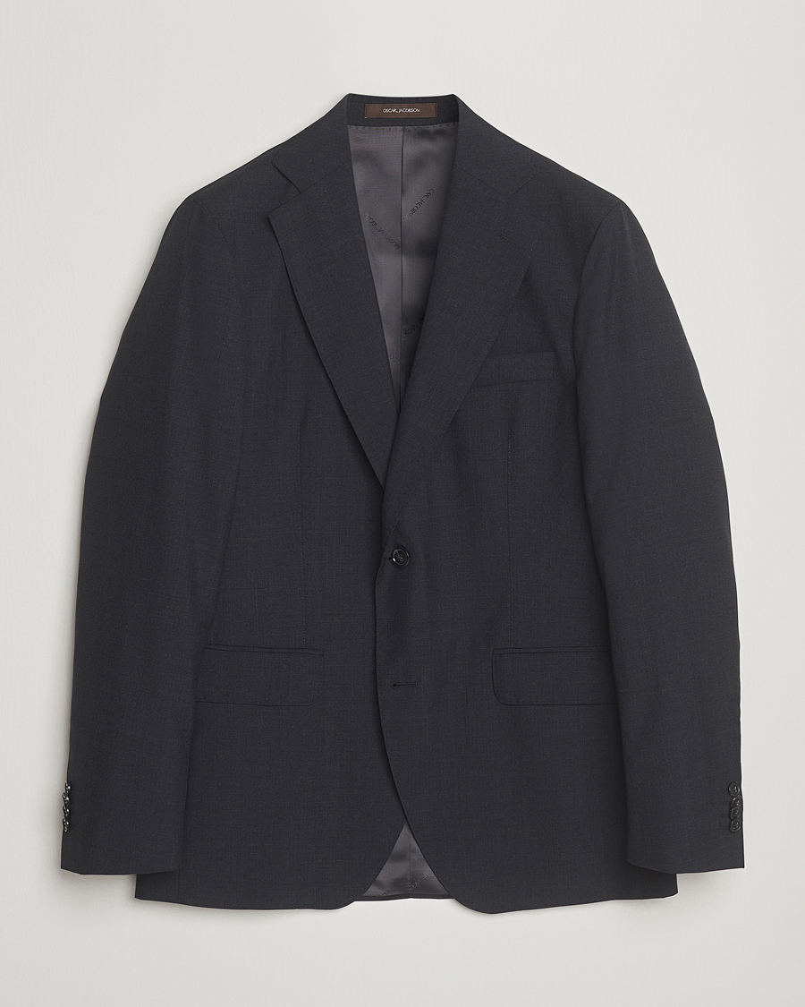 Hombres | Blazers | Oscar Jacobson | Fogerty Wool Blazer Grey