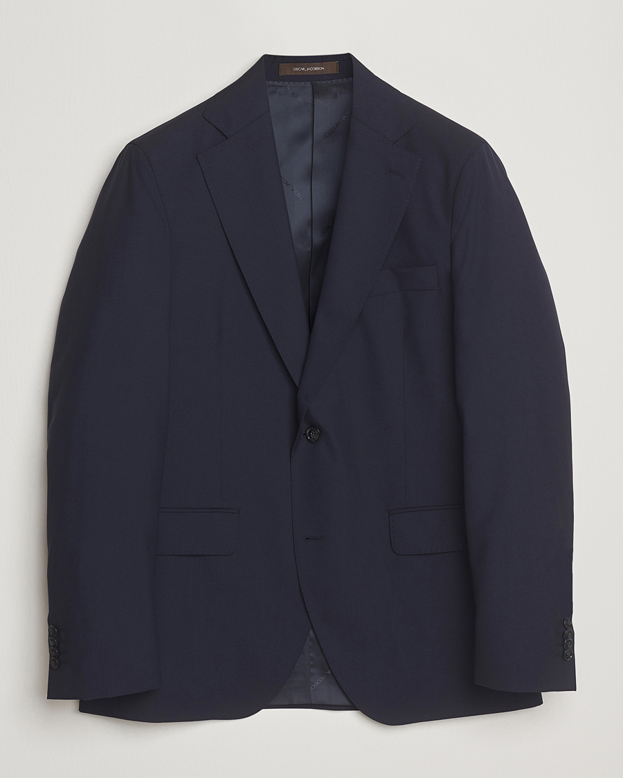 Hombres | Blazers | Oscar Jacobson | Fogerty Wool Blazer Blue