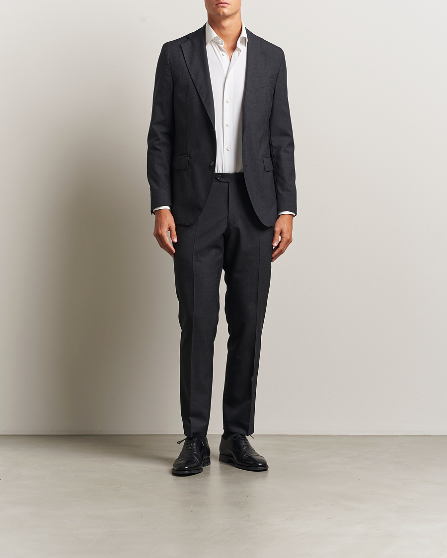 Hombres | Pantalones | Oscar Jacobson | Dandy Wool Trousers Grey