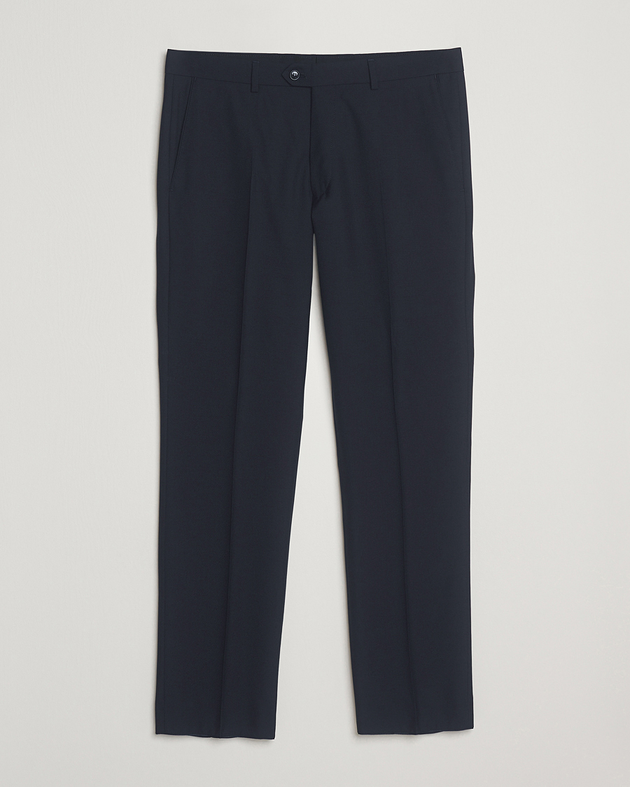 Hombres | Pantalones | Oscar Jacobson | Dandy Wool Trousers Navy