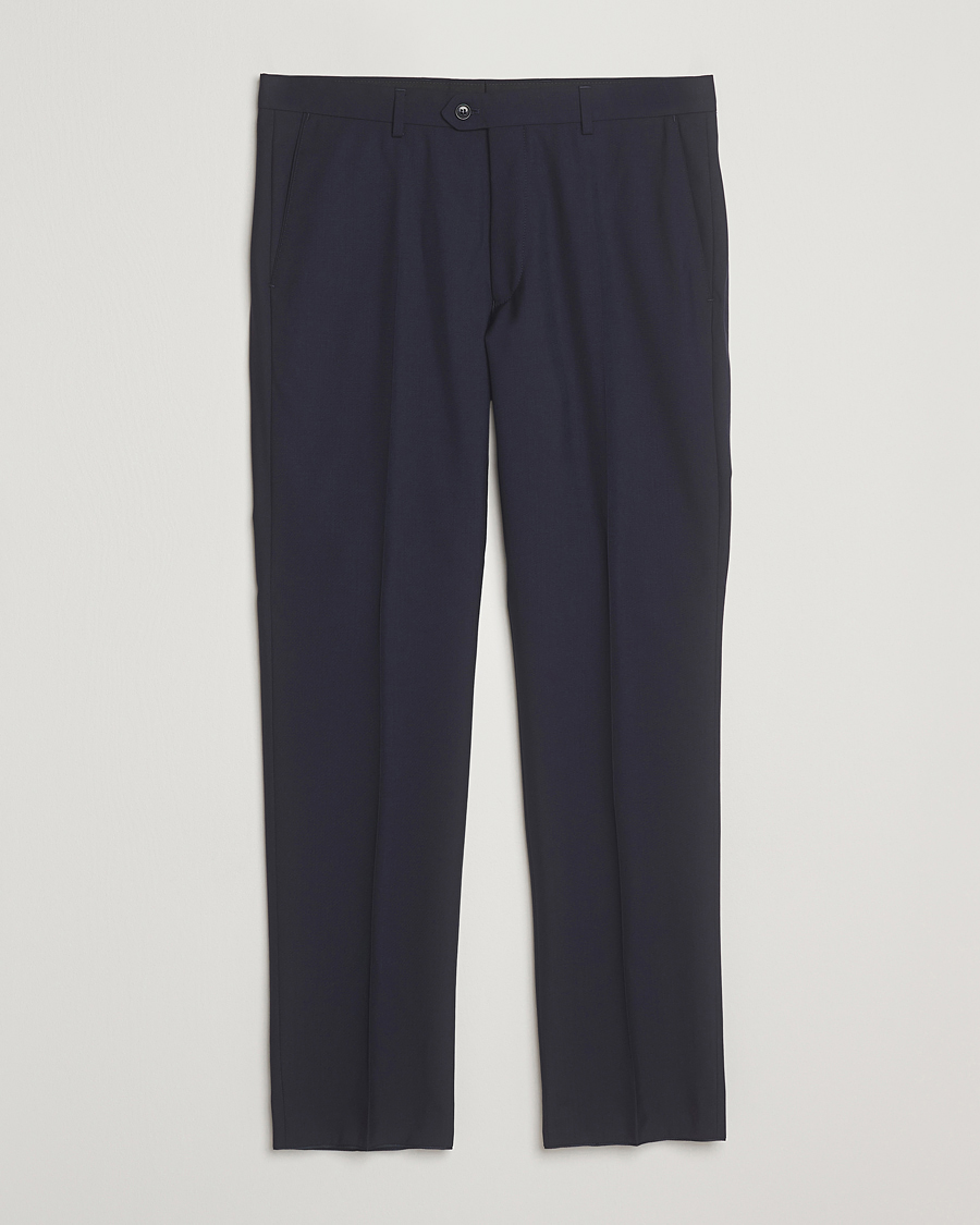 Hombres | Pantalones | Oscar Jacobson | Dandy Wool Trousers Blue
