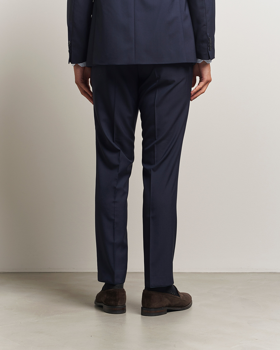 Hombres | Pantalones | Oscar Jacobson | Dandy Wool Trousers Blue