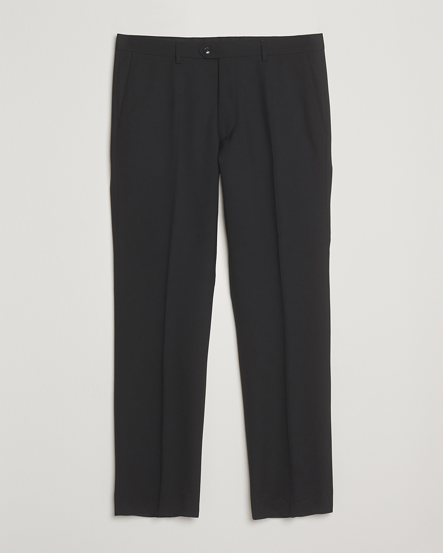 Hombres | Pantalones | Oscar Jacobson | Dandy Wool Trousers Black