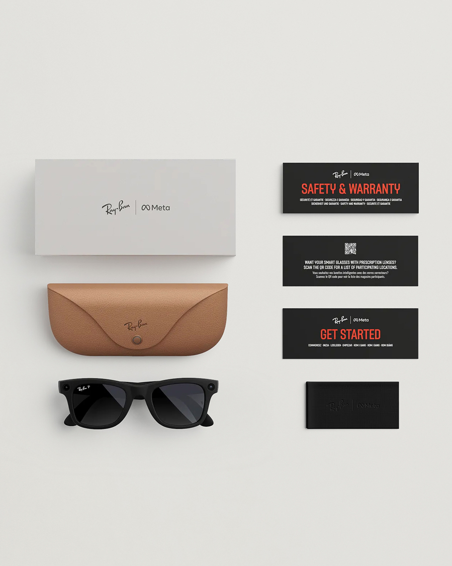 Hombres | Gafas de sol | Ray-Ban | Wayfarer Meta 53 Sunglasses Matte Black