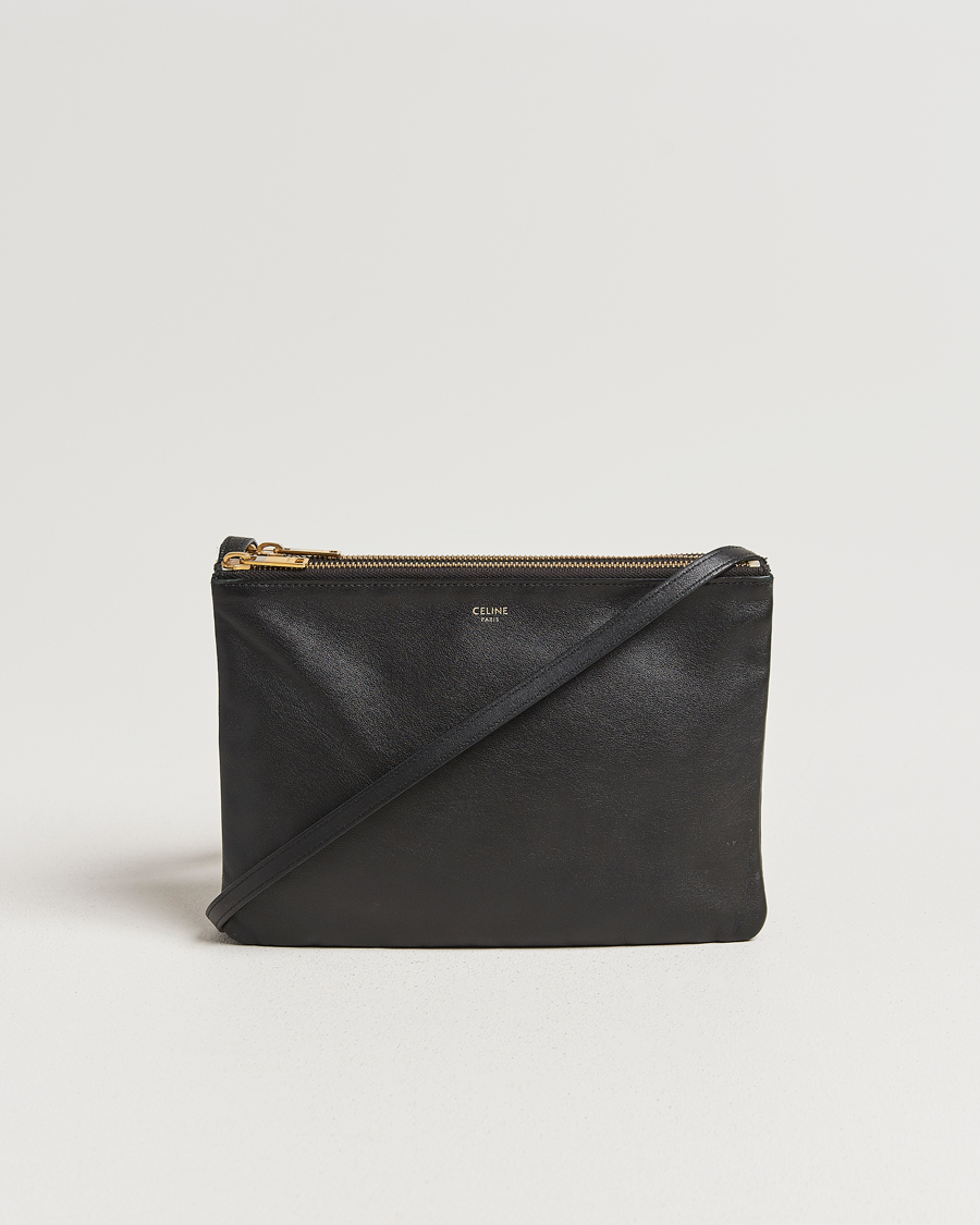 Hombres | Celine Pre-Owned Trio Bag Medium Leather Black | Celine Pre-Owned | Trio Bag Medium Leather Black