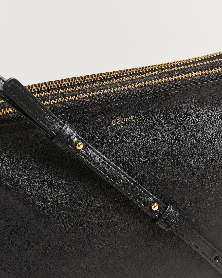 Hombres | Celine Pre-Owned Trio Bag Medium Leather Black | Celine Pre-Owned | Trio Bag Medium Leather Black