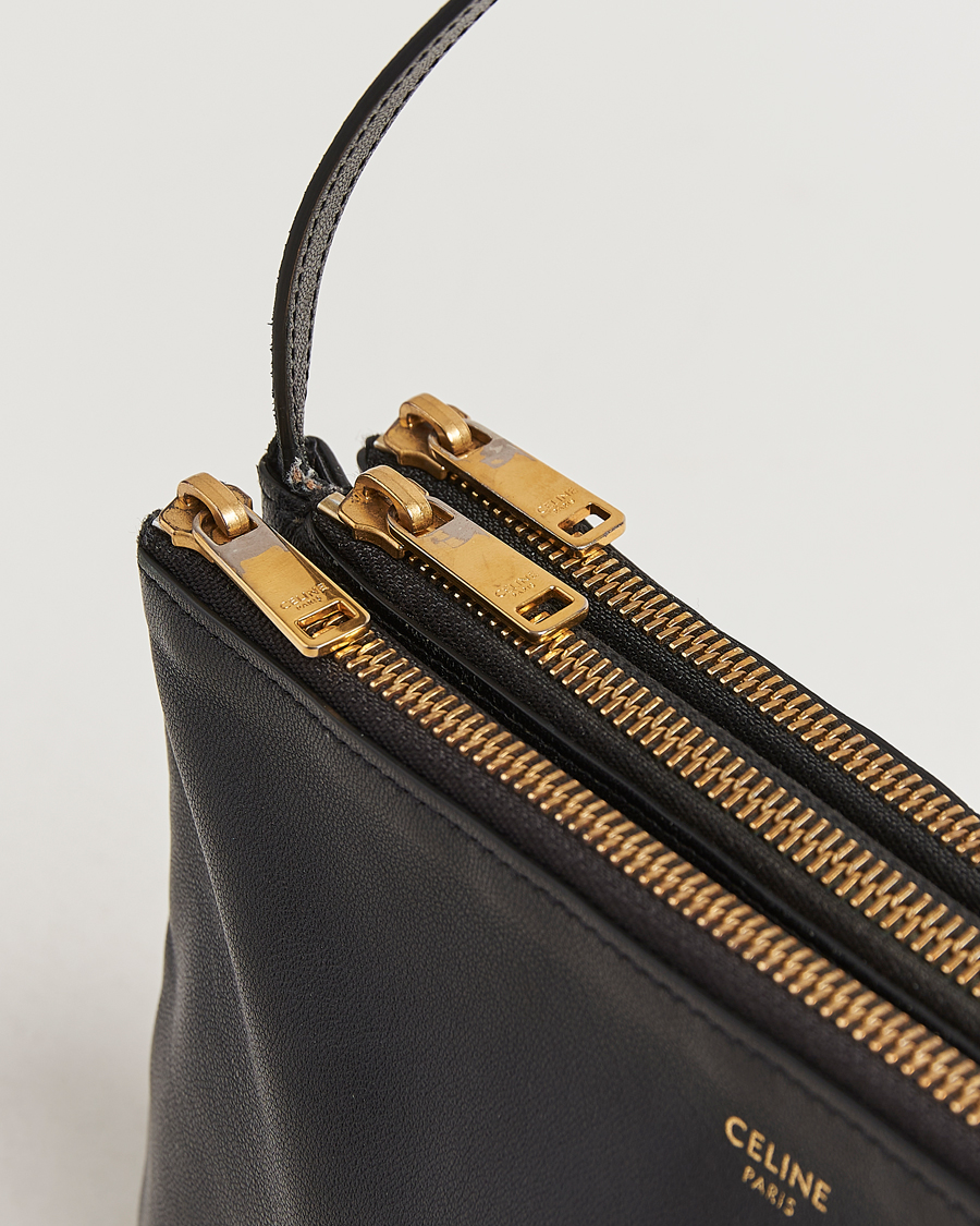 Hombres | Celine Pre-Owned Trio Bag Medium Leather Black | Celine Pre-Owned | Trio Bag Medium Leather Black