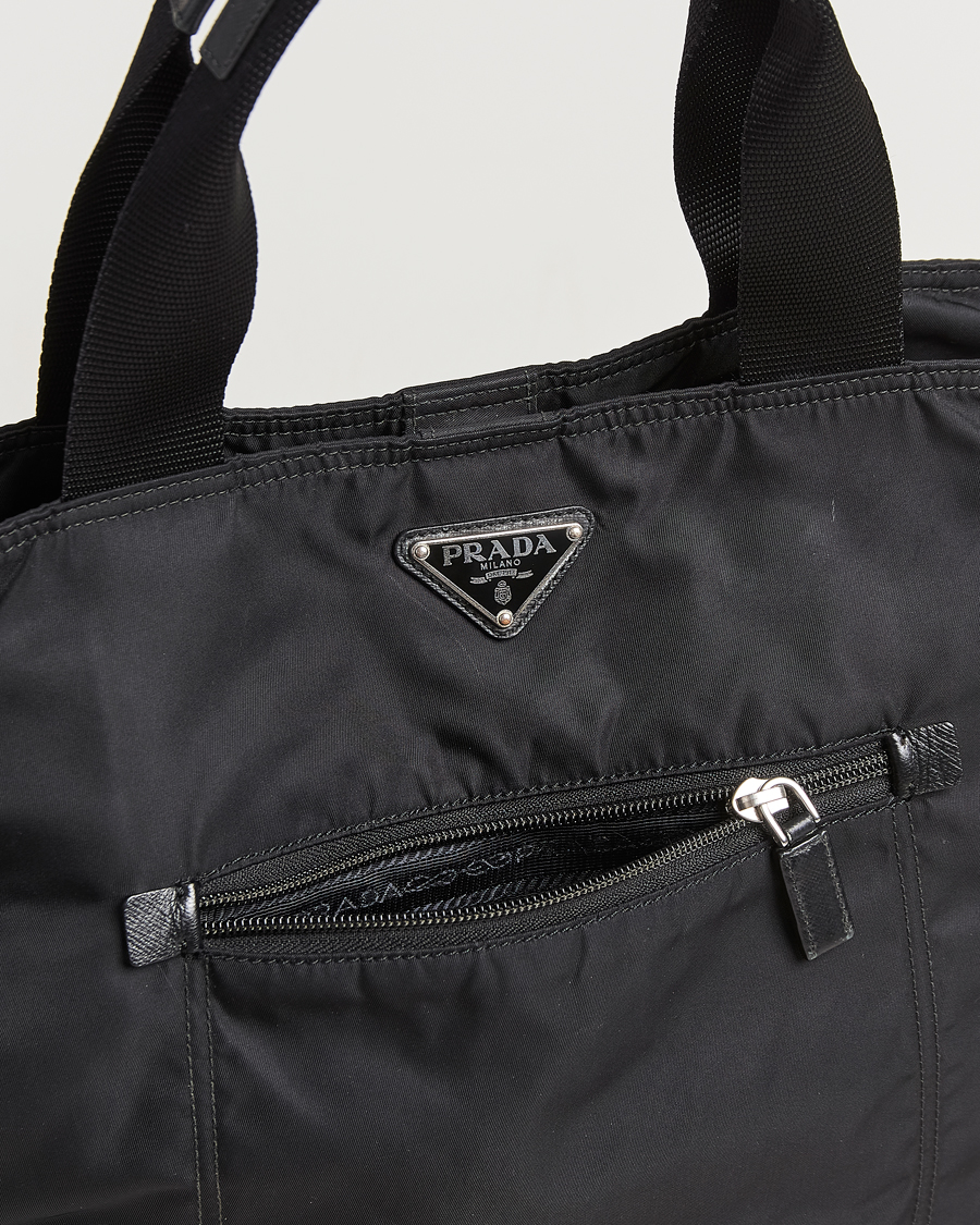 Hombres | Prada Pre-Owned 2 Way Boston Bag Tessuto Nylon Black | Prada Pre-Owned | 2 Way Boston Bag Tessuto Nylon Black