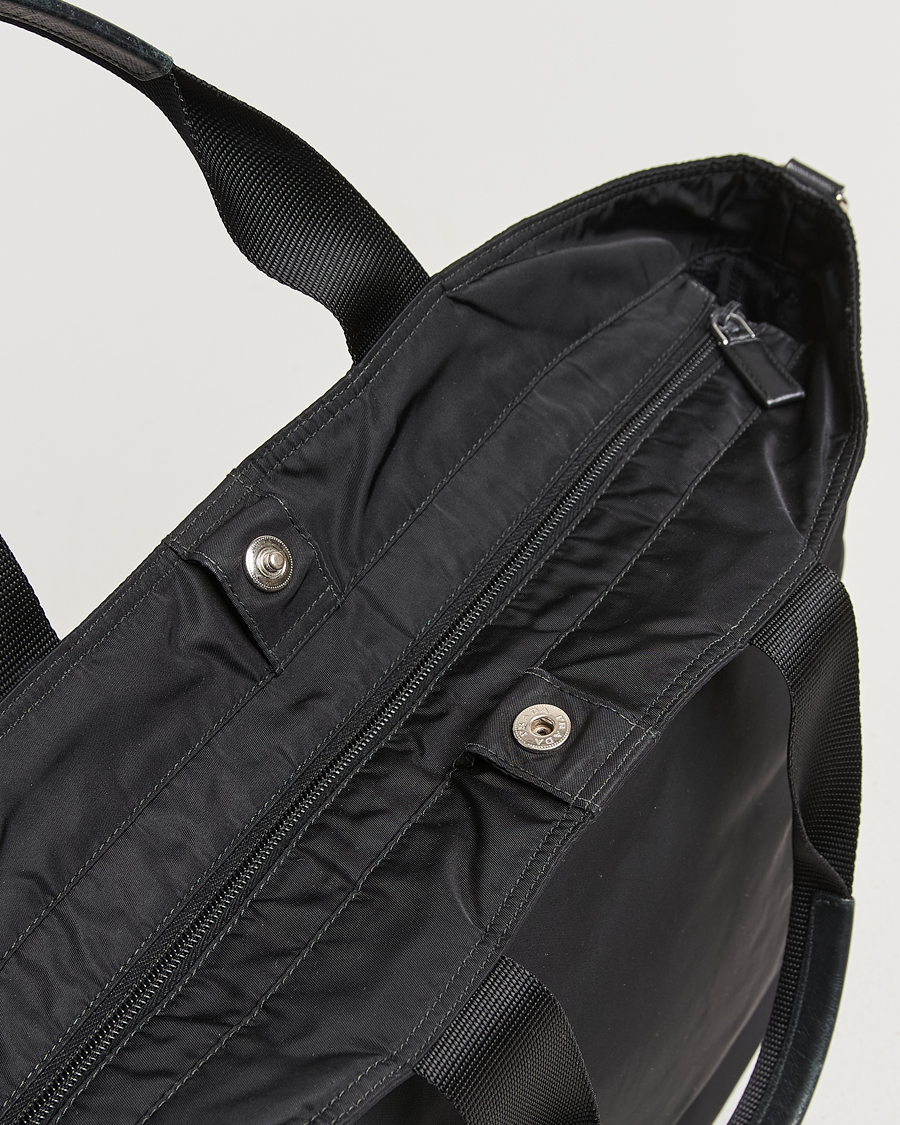 Hombres | Prada Pre-Owned 2 Way Boston Bag Tessuto Nylon Black | Prada Pre-Owned | 2 Way Boston Bag Tessuto Nylon Black