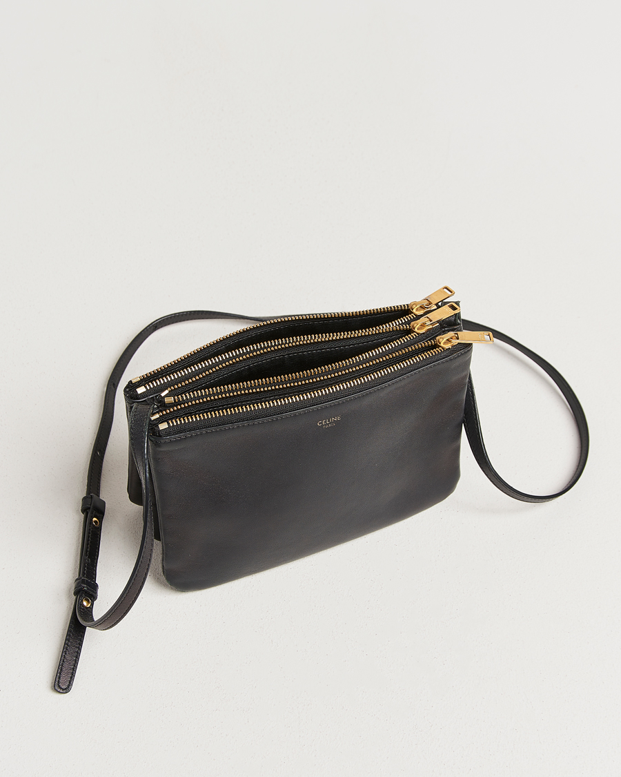 Hombres | Celine Pre-Owned Trio Bag Small Leather Black | Celine Pre-Owned | Trio Bag Small Leather Black