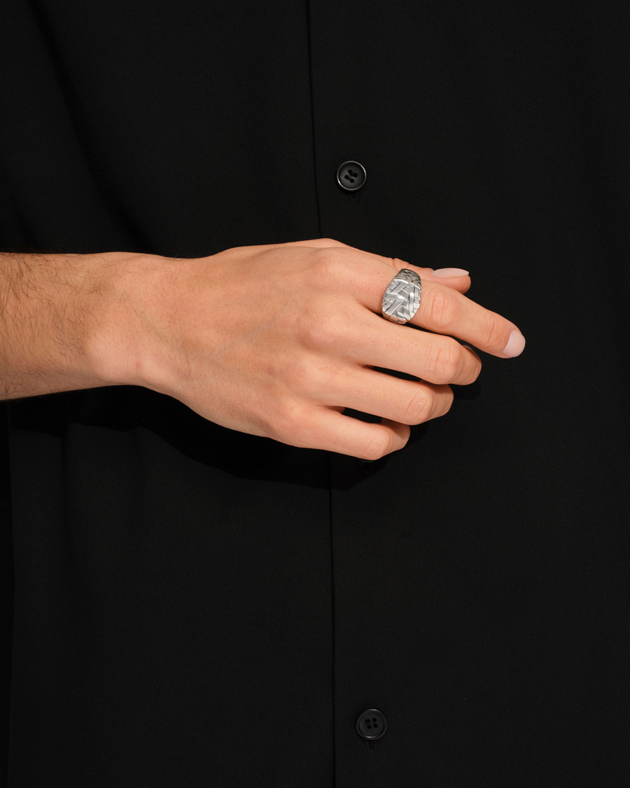 Hombres | Joyas | Tom Wood | Quilt Ring Silver