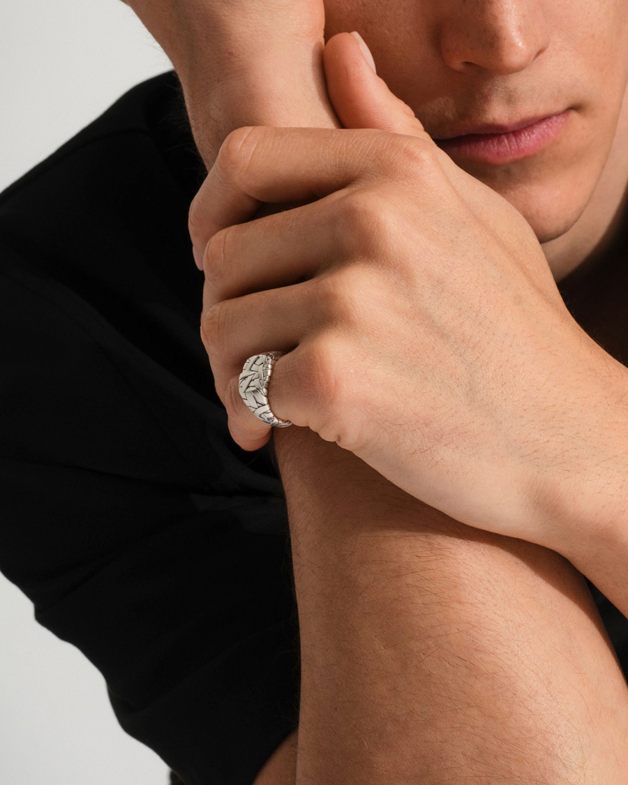 Hombres | Joyas | Tom Wood | Quilt Ring Small Silver