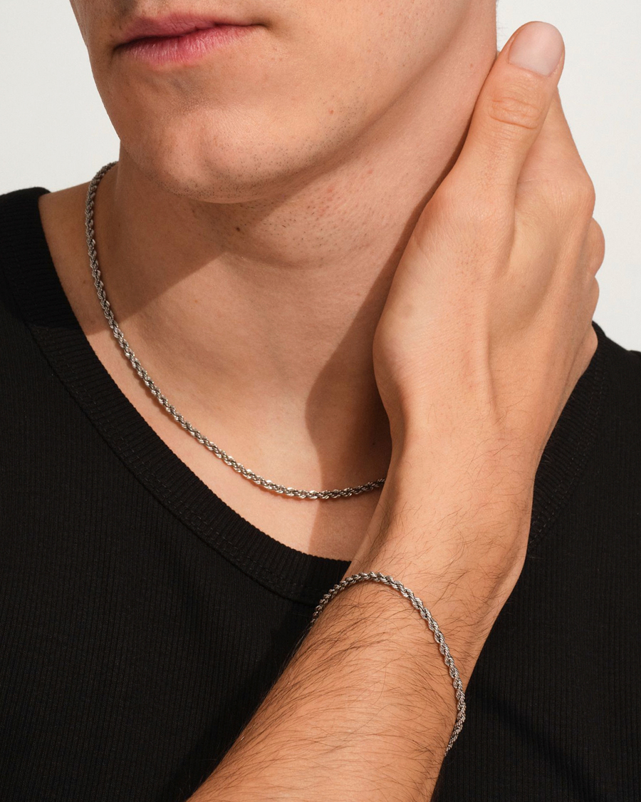 Hombres | Joyas | Tom Wood | Rope Bracelet Silver