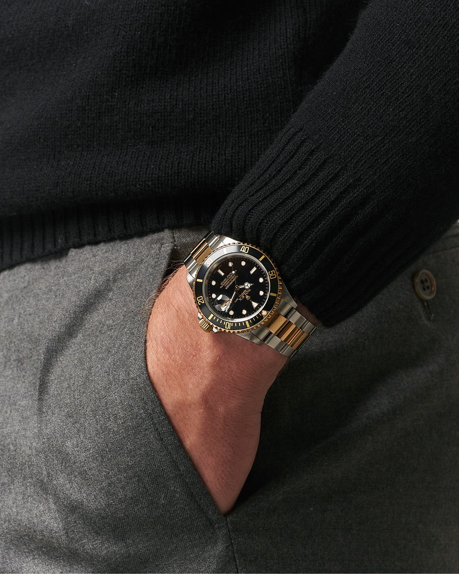 Hombres | Rolex Pre-Owned Submariner Oyster Perpetual Two Tone Black | Rolex Pre-Owned | Submariner Oyster Perpetual Two Tone Black