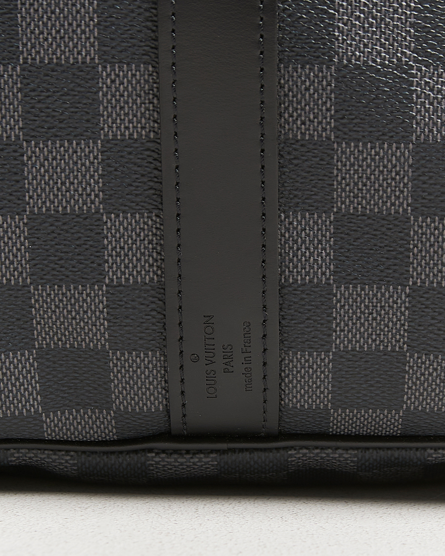 Hombres | Pre-Owned & Vintage Bags | Louis Vuitton Pre-Owned | Keepall Bandouliére 55 Damier Graphite