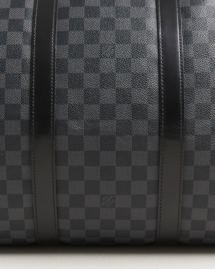 Hombres | Pre-Owned & Vintage Bags | Louis Vuitton Pre-Owned | Keepall Bandouliére 55 Damier Graphite