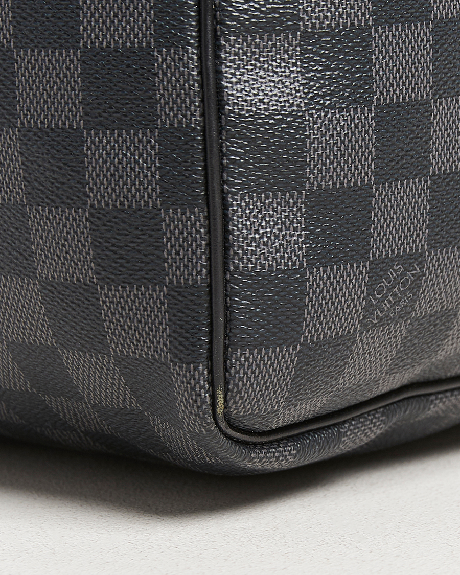 Hombres | Pre-Owned & Vintage Bags | Louis Vuitton Pre-Owned | Keepall Bandouliére 55 Damier Graphite