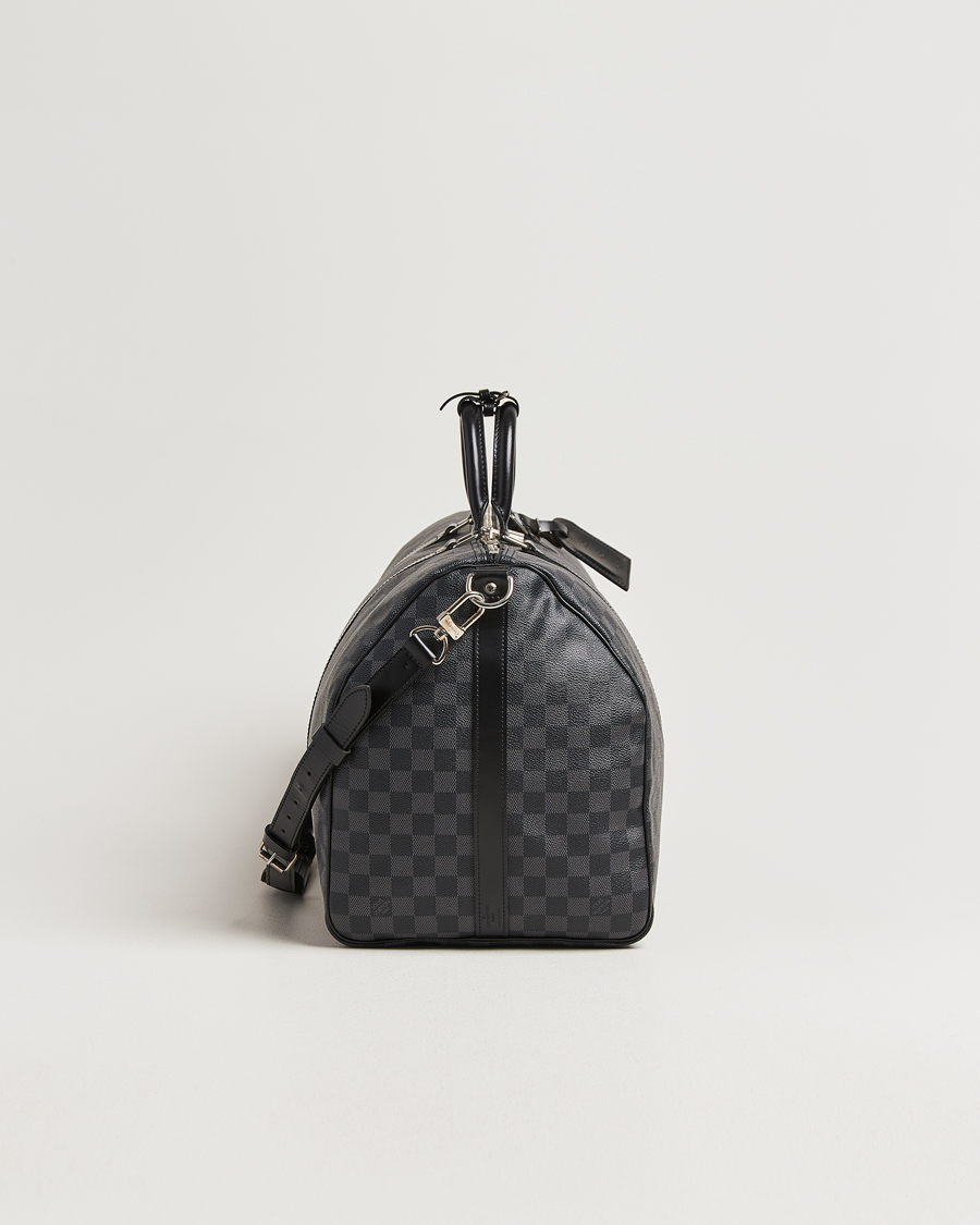 Hombres | Pre-Owned & Vintage Bags | Louis Vuitton Pre-Owned | Keepall Bandouliére 55 Damier Graphite