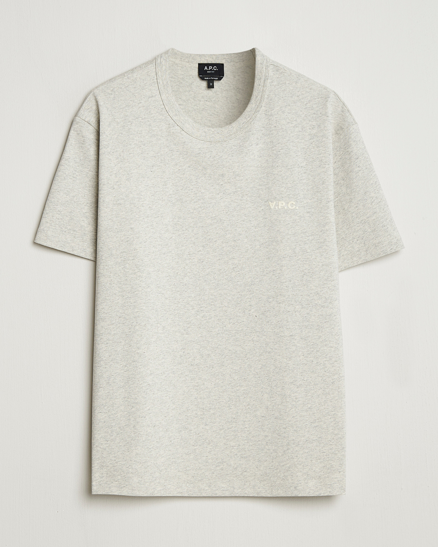 Hombres | Camisetas | A.P.C. | Boxy Fit Petit VPC T-Shirt Mastic Chine