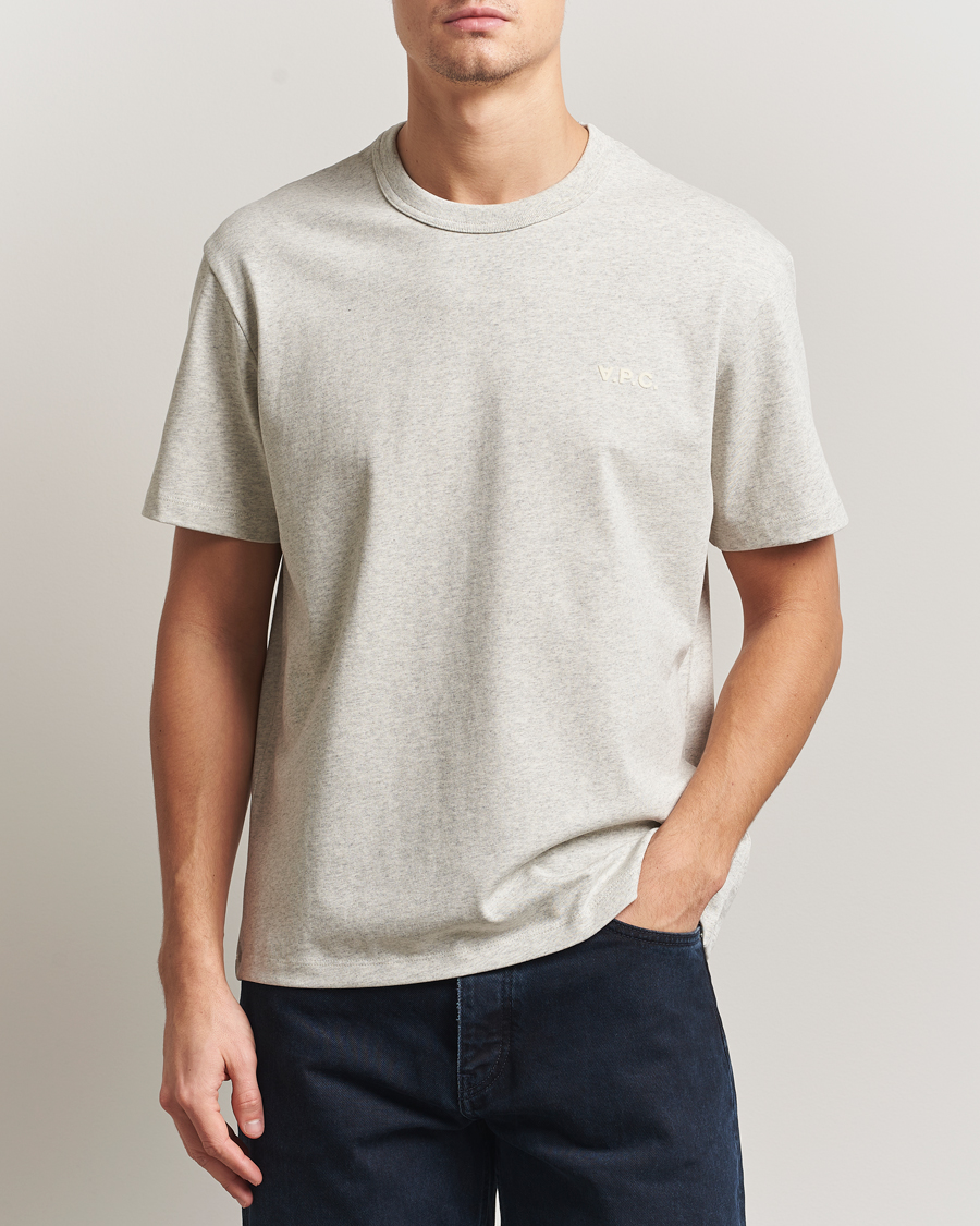 Hombres | Camisetas | A.P.C. | Boxy Fit Petit VPC T-Shirt Mastic Chine