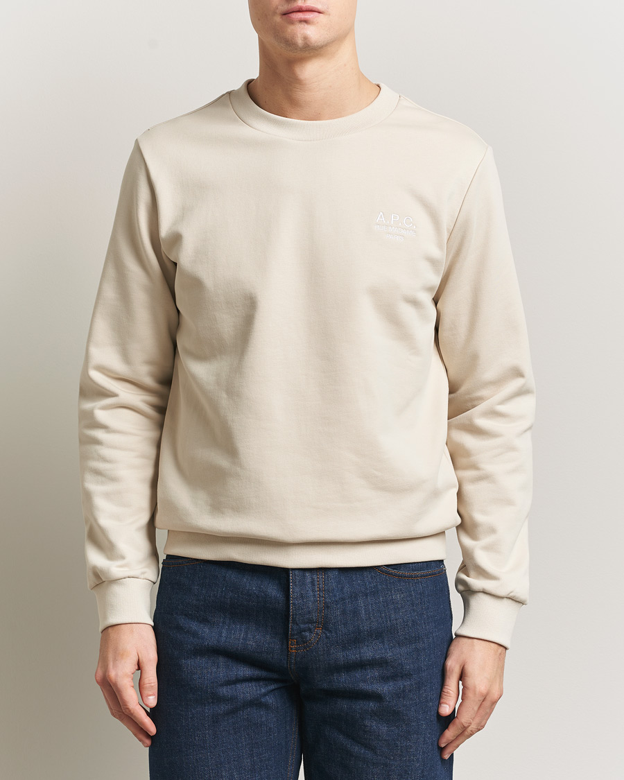 Hombres | Jerséis y prendas de punto | A.P.C. | Rue Madame Tonal Sweatshirt Mastic