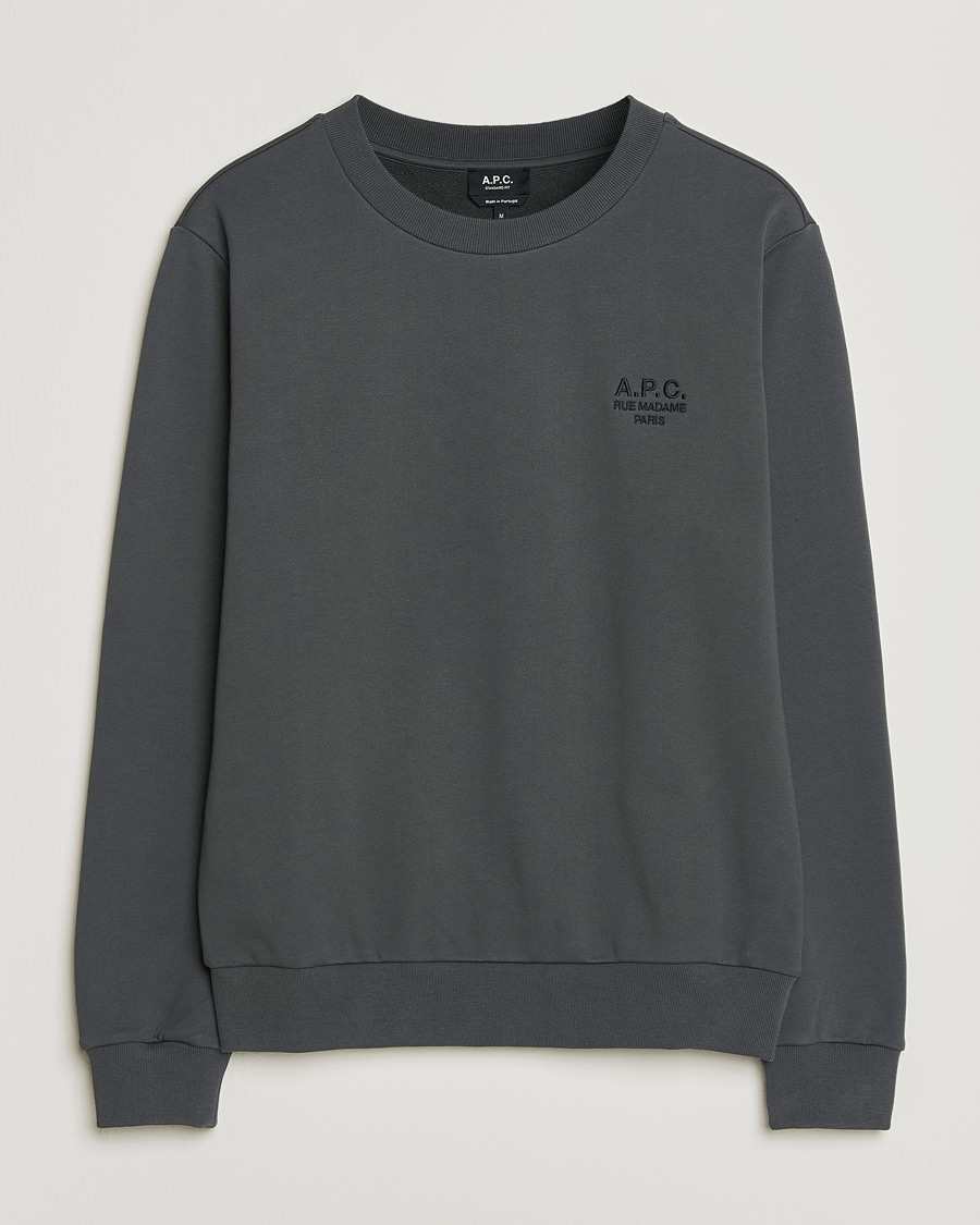 Hombres | Jerséis y prendas de punto | A.P.C. | Rue Madame Tonal Sweatshirt Faded Black
