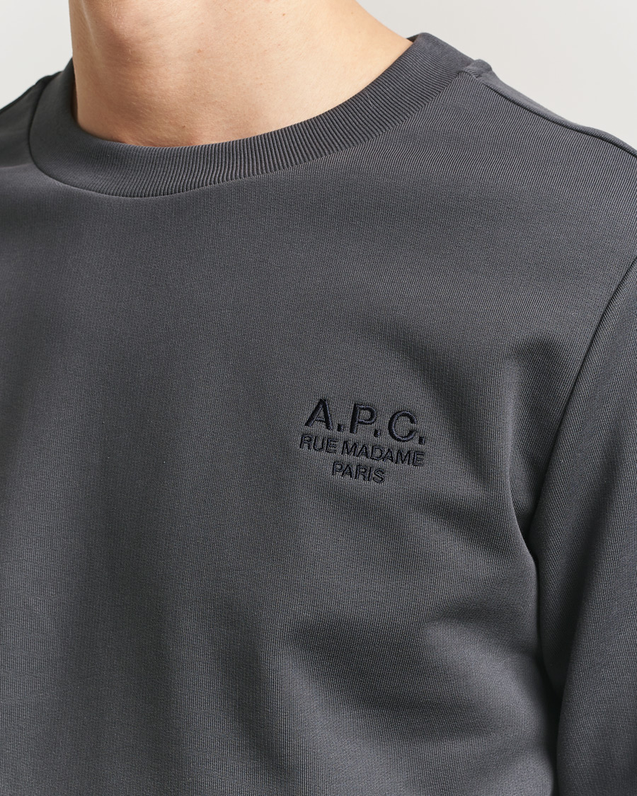 Hombres | Jerséis y prendas de punto | A.P.C. | Rue Madame Tonal Sweatshirt Faded Black