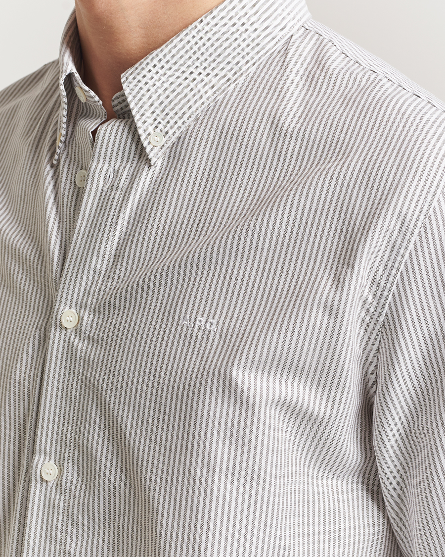 Hombres | Camisas | A.P.C. | Greg Striped Oxford Shirt Green/White