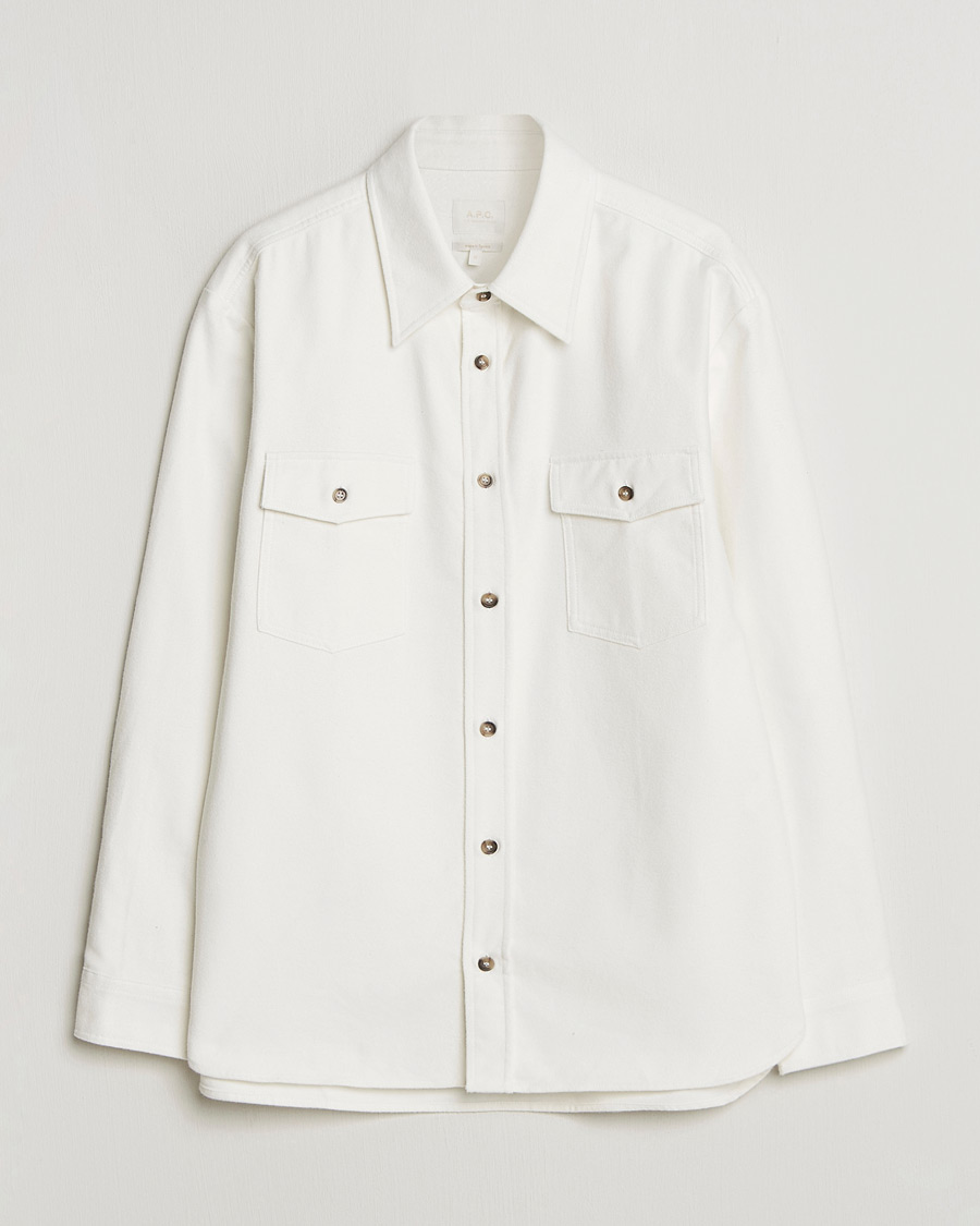 Hombres | Camisas | A.P.C. | Brushed Cotton Overshirt White