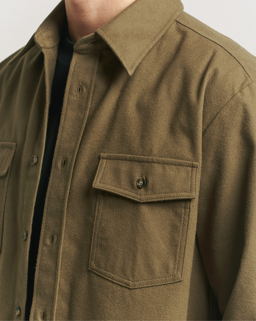 Hombres | Camisas | A.P.C. | Brushed Cotton Overshirt Khaki