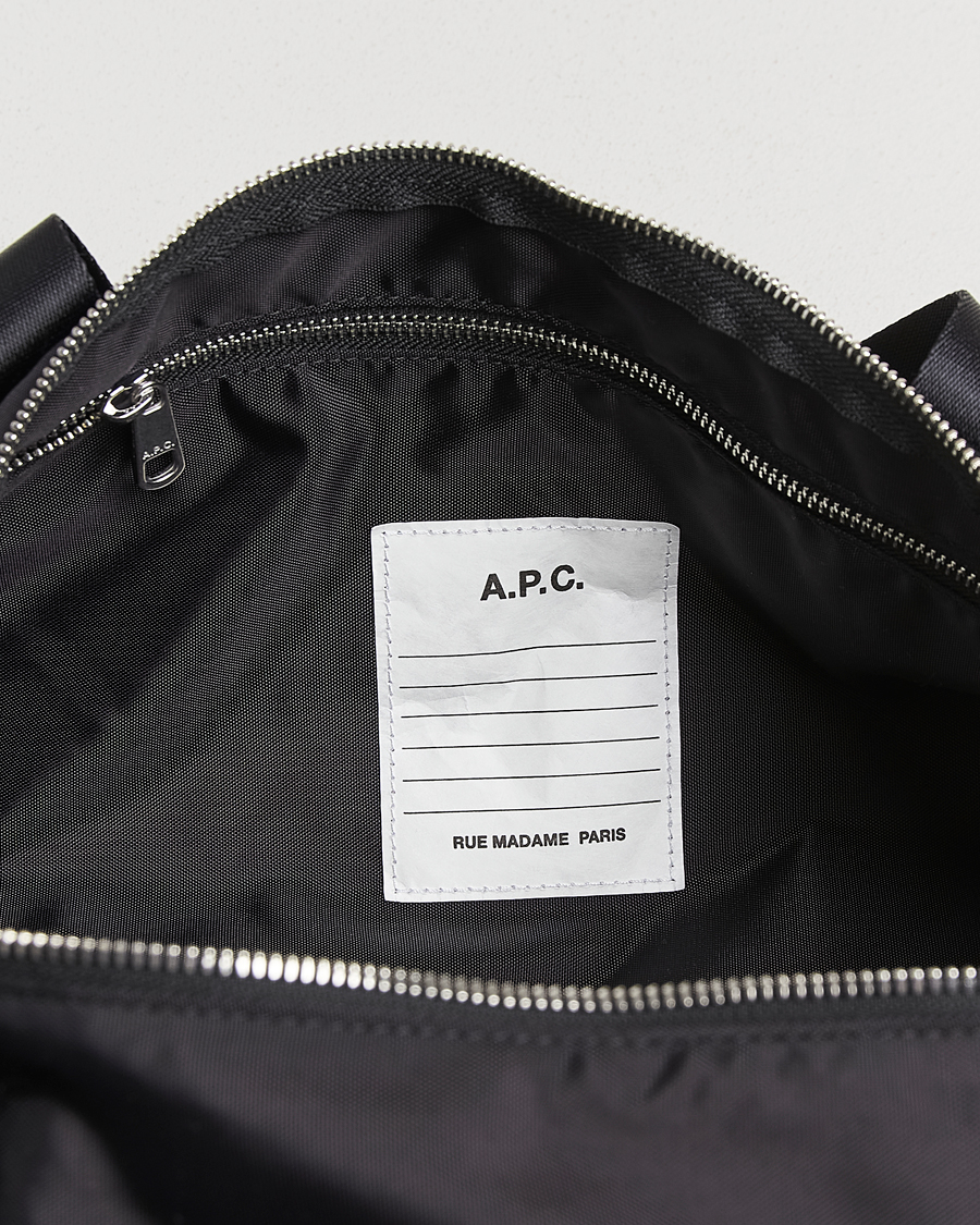 Hombres | A.P.C. Backstage Nylon Cordura Gym Bag Black | A.P.C. | Backstage Nylon Cordura Gym Bag Black
