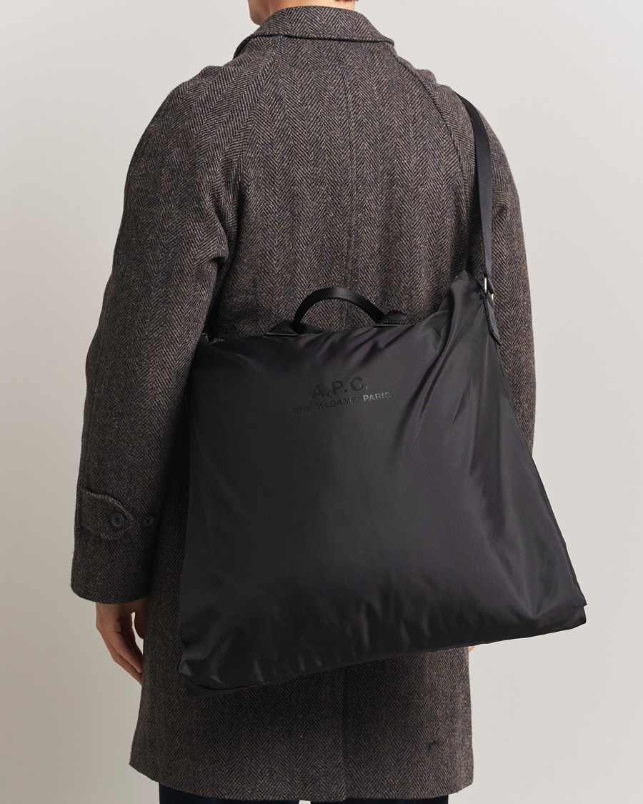 Hombres | A.P.C. Backstage Nylon Cordura Tote Bag Black | A.P.C. | Backstage Nylon Cordura Tote Bag Black