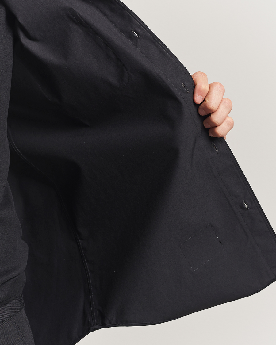 Hombres | Camisas | Thom Browne | Long Sleeve Hooded Overshirt Black