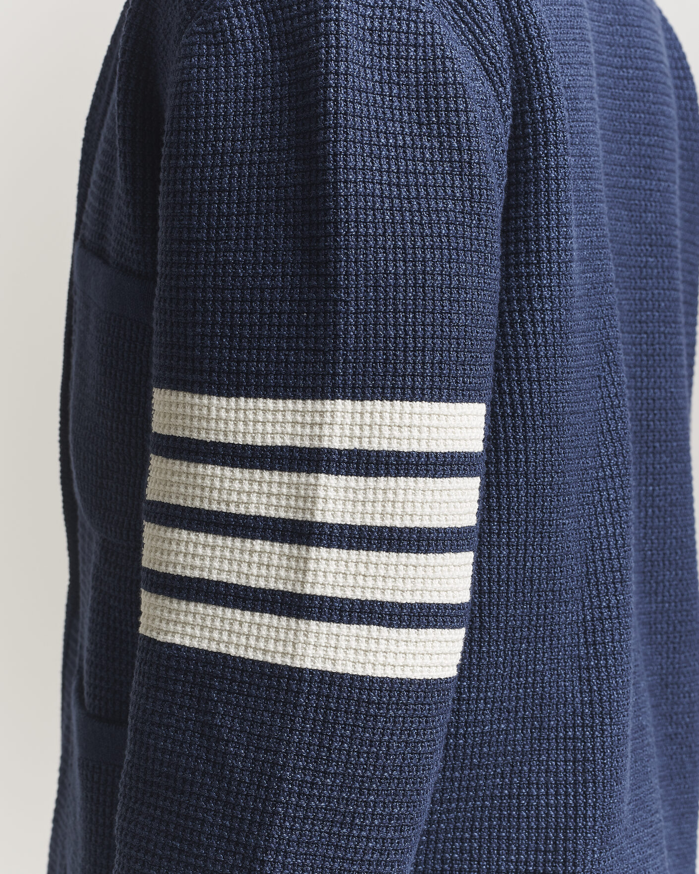 Hombres | Jerséis y prendas de punto | Thom Browne | Textured 4 Bar Cardigan Jacket Navy