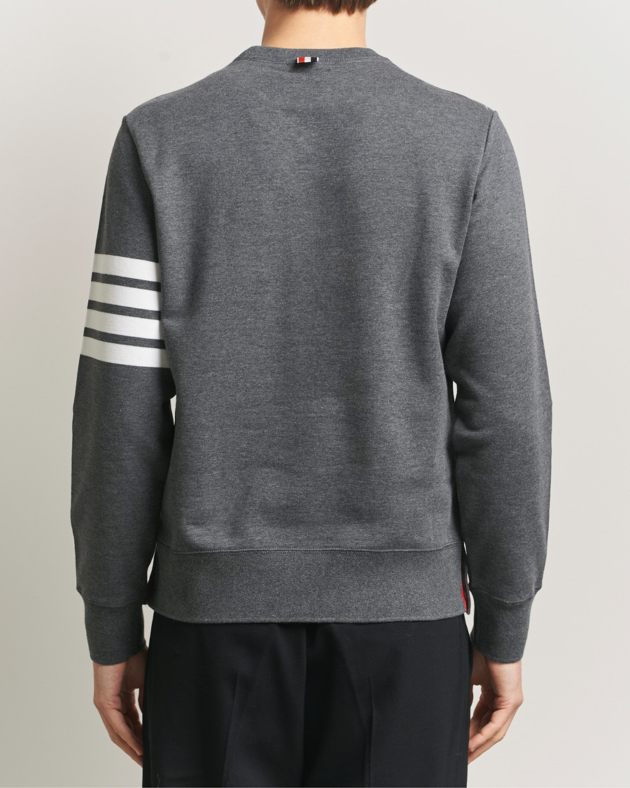 Hombres | Jerséis y prendas de punto | Thom Browne | Classic 4 Bar Loopback Sweatshirt Dark Grey