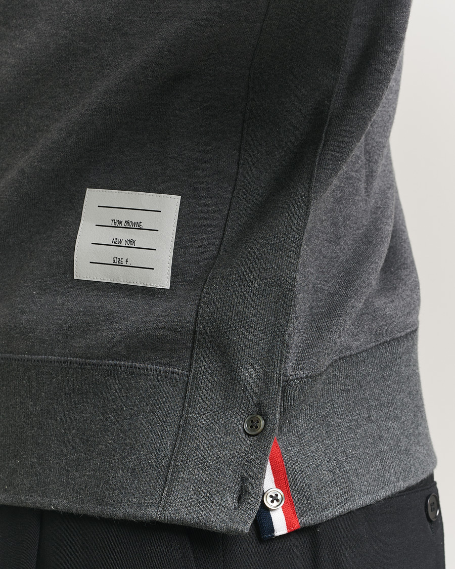 Hombres | Jerséis y prendas de punto | Thom Browne | Classic 4 Bar Loopback Sweatshirt Dark Grey