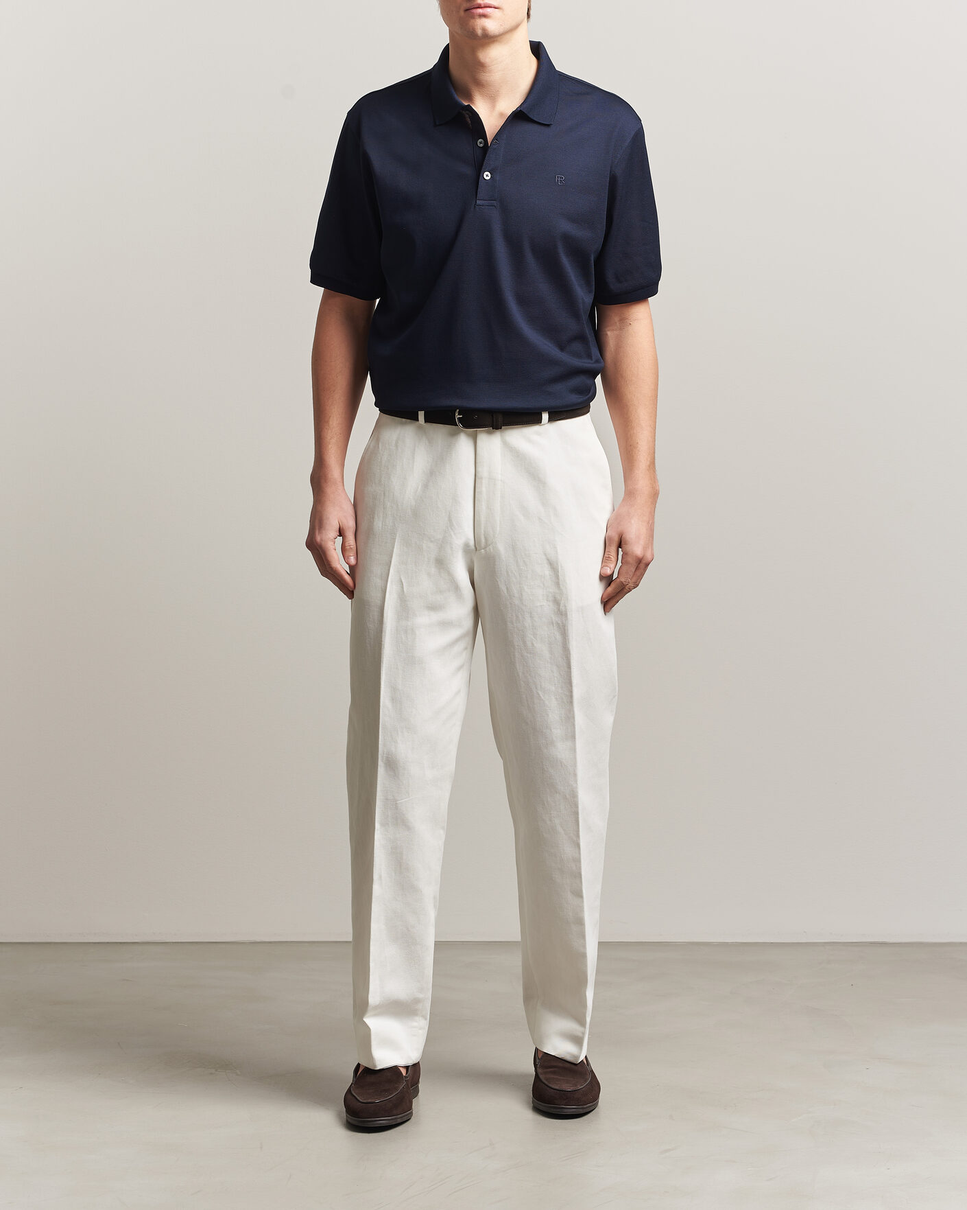 Hombres | Polos | Ralph Lauren Purple Label | Mercerized Cotton Polo Chairman Navy