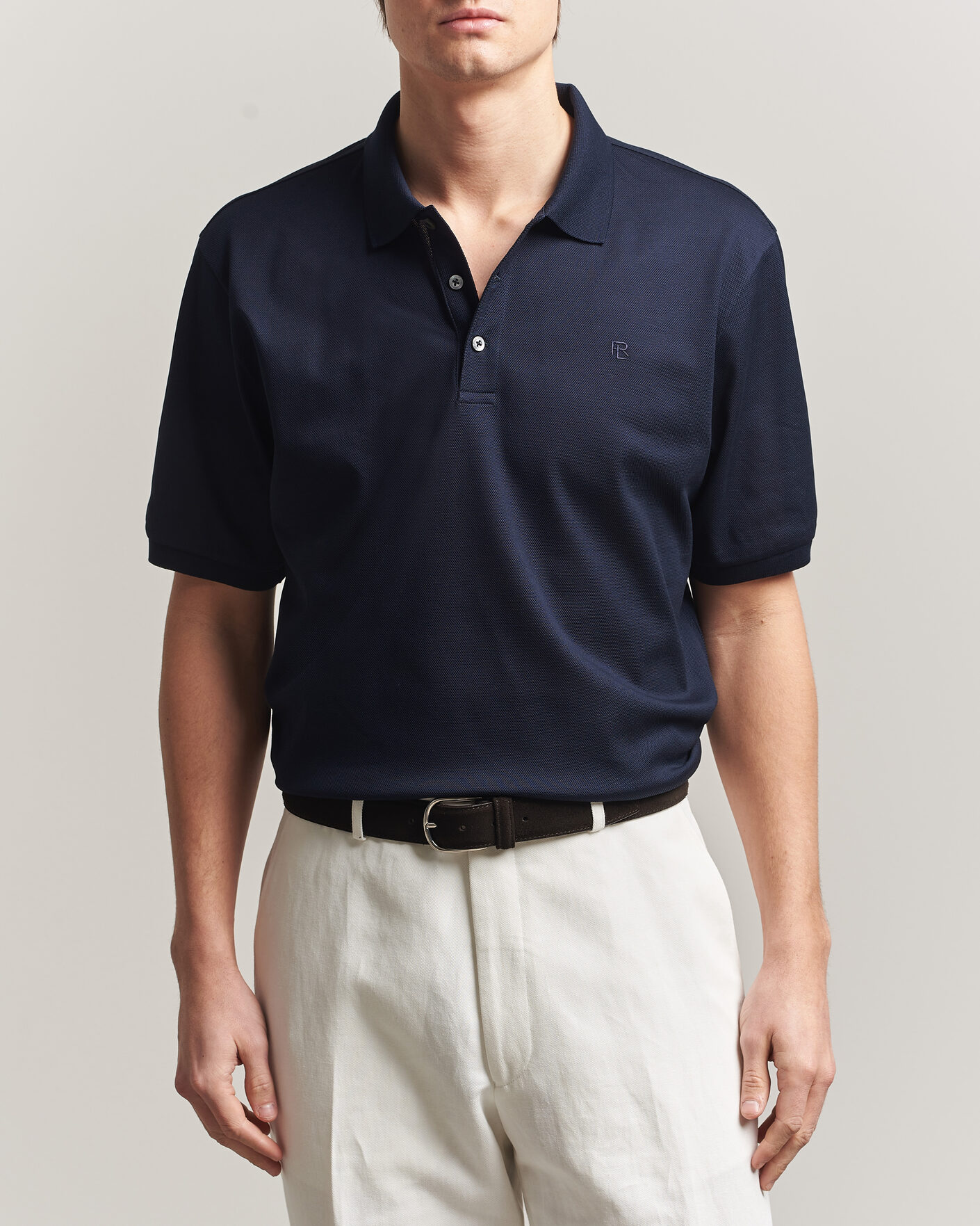Hombres | Polos | Ralph Lauren Purple Label | Mercerized Cotton Polo Chairman Navy