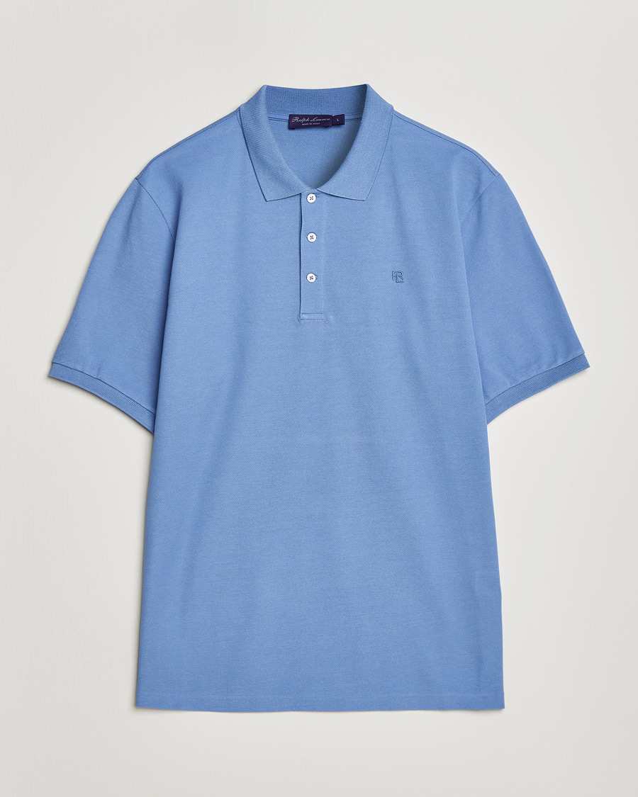 Hombres | Polos | Ralph Lauren Purple Label | Mercerized Cotton Polo Light Blue