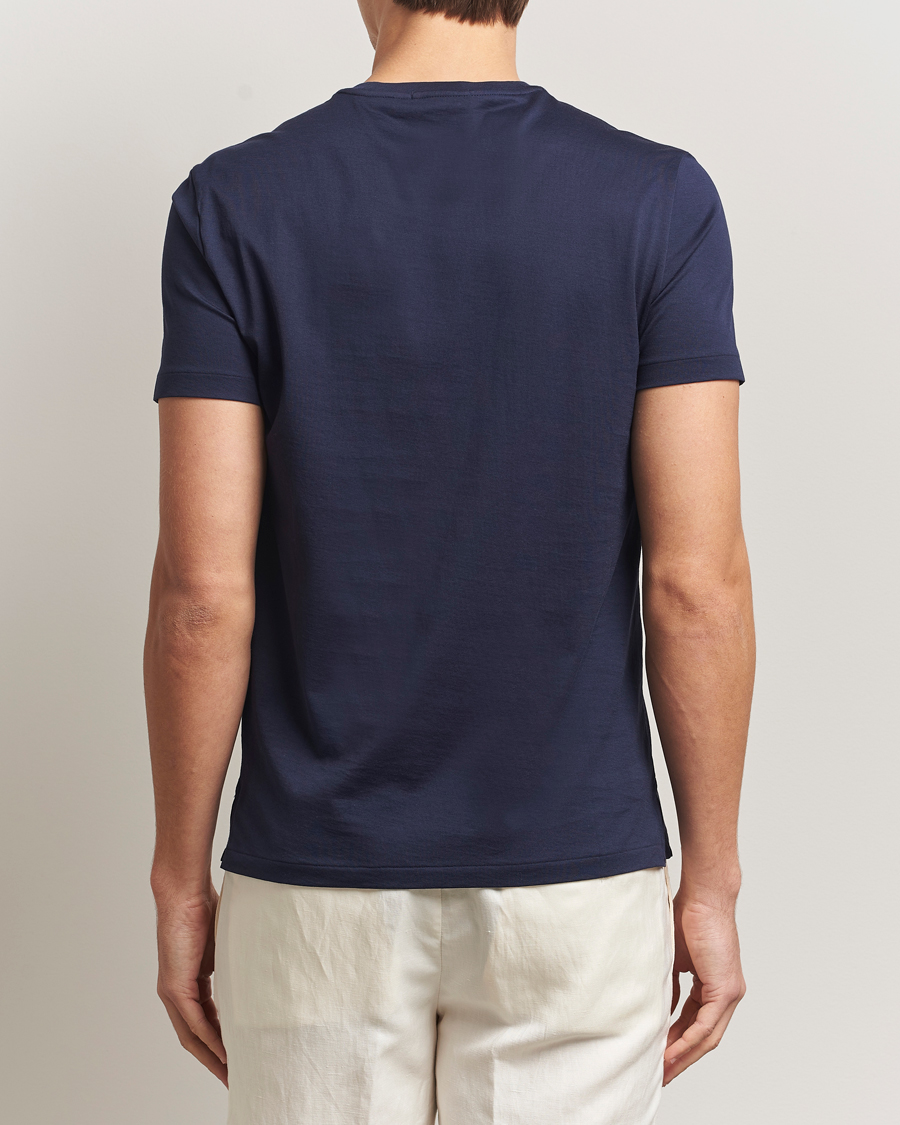Hombres | Camisetas | Ralph Lauren Purple Label | Luxury Cotton T-Shirt Chairman Navy