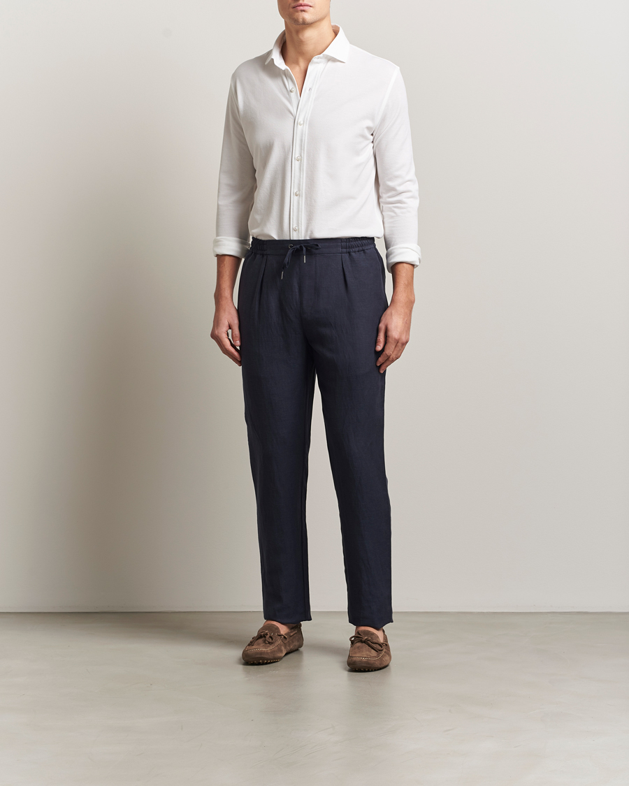 Hombres | Camisas | Ralph Lauren Purple Label | Washed Cotton Pique Shirt White