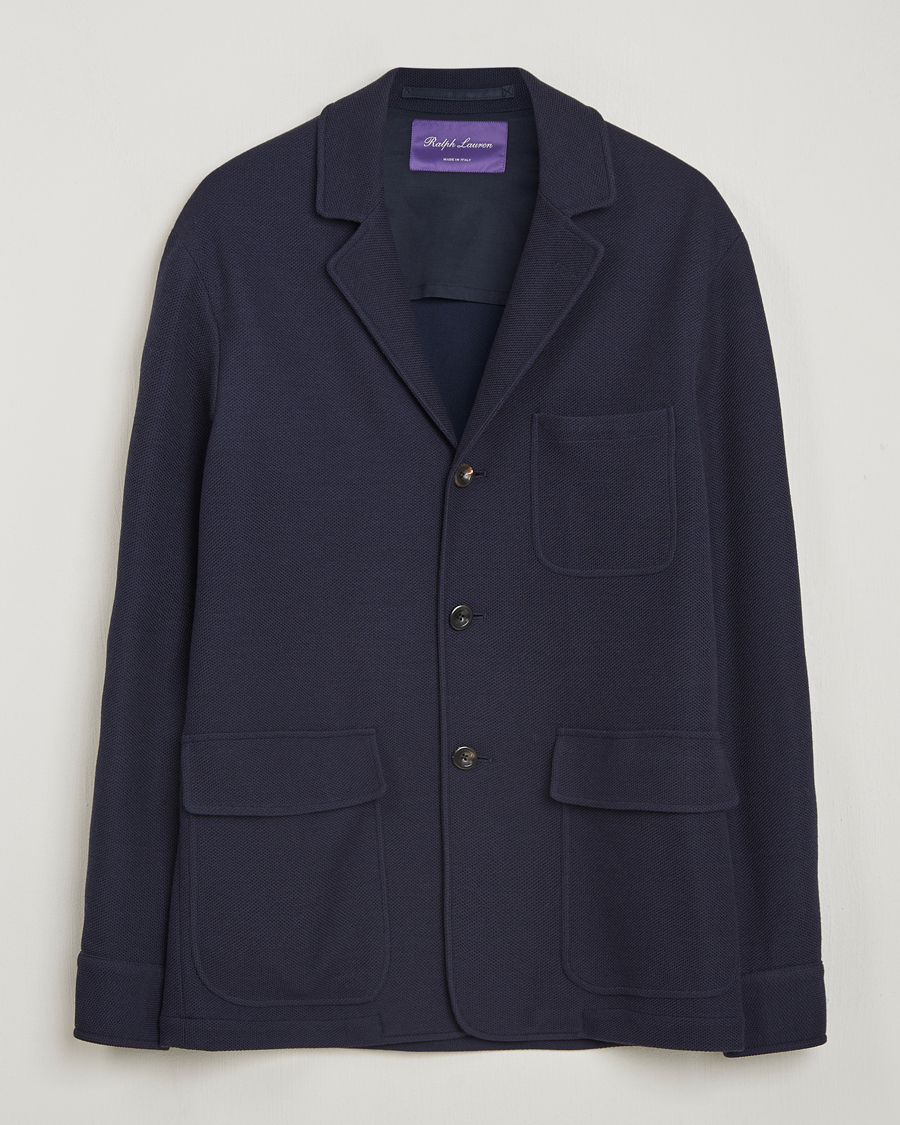 Hombres | Blazers | Ralph Lauren Purple Label | Wool/Cotton Jacket Chairman Navy