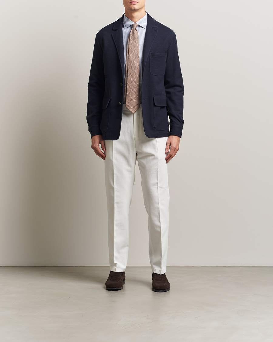 Hombres | Blazers | Ralph Lauren Purple Label | Wool/Cotton Jacket Chairman Navy